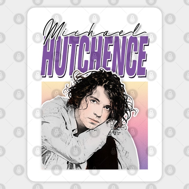 Michael Hutchence Retro Fan Art Design Sticker by DankFutura